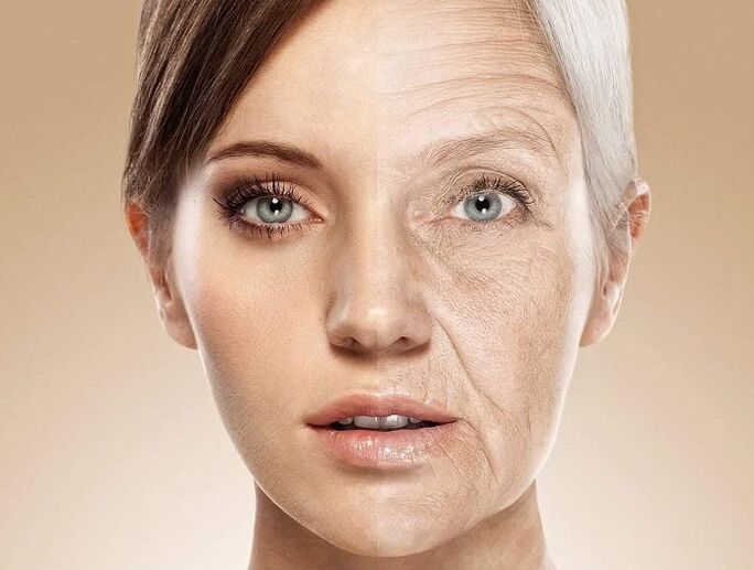 facial skin before and after laser rejuvenation