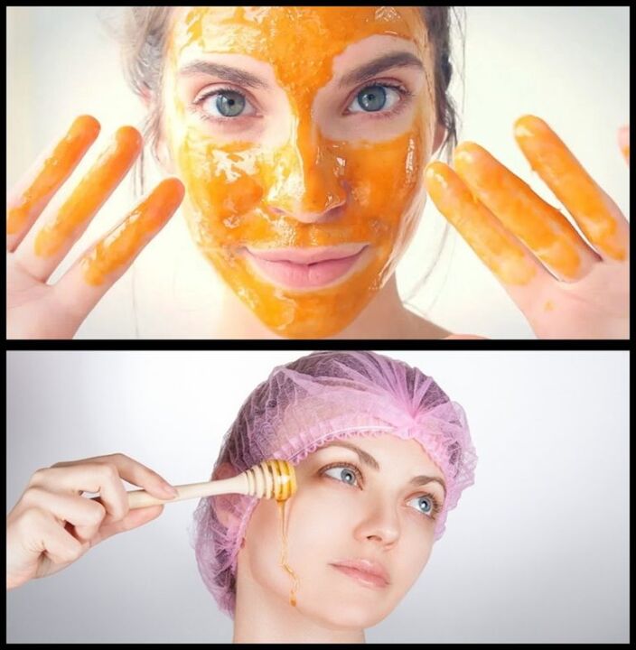 rejuvenating mask with honey and buckthorn